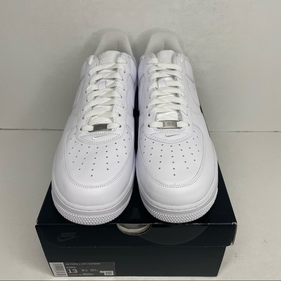 Nike Air Force 1 X Supreme “White Box Logo” NEW 2021 - Picture 2 of 4